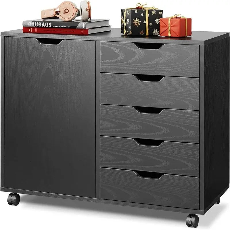 Cassettiera in legno a 5 cassetti - 15.8P x 30.8L x 25.5A
