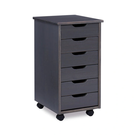 26 Gray Rolling Storage Cabinet with 6 Drawer