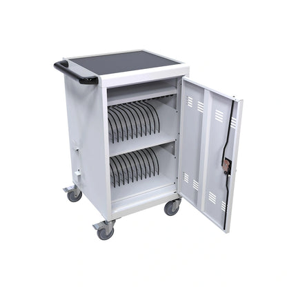 Carrello e armadietto di ricarica mobile per tablet e laptop a 32 posti