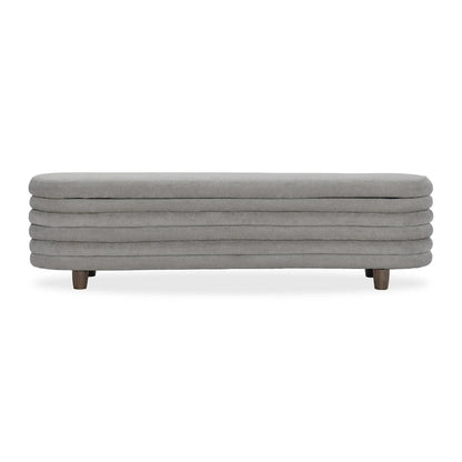 Panca contenitore in stile glamour contemporaneo con vano nascosto – Grigio