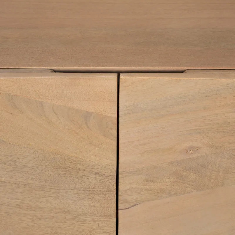 Mobile contenitore ad accento marrone chiaro in legno con 2 ante e 2 ripiani – 111,8 cm L x 44,45 cm P x 76,2 cm H