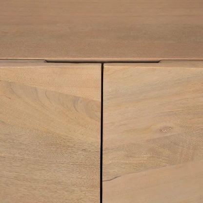 Mobile contenitore ad accento marrone chiaro in legno con 2 ante e 2 ripiani – 111,8 cm L x 44,45 cm P x 76,2 cm H