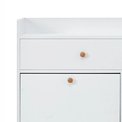 Mobile scarpiera multifunzionale in legno dal design minimalista