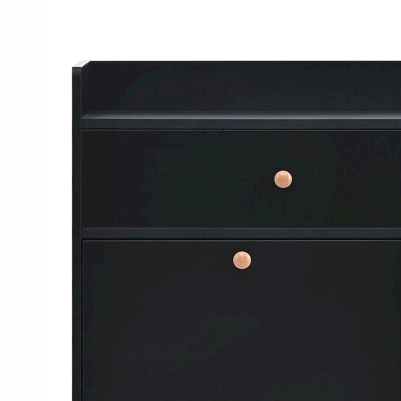 Mobile scarpiera multifunzionale in legno dal design minimalista