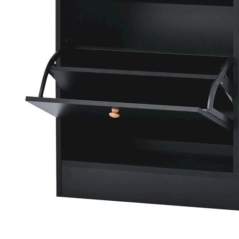 Mobile scarpiera multifunzionale in legno dal design minimalista
