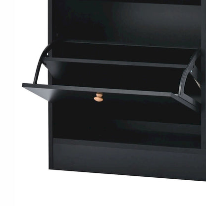 Mobile scarpiera multifunzionale in legno dal design minimalista
