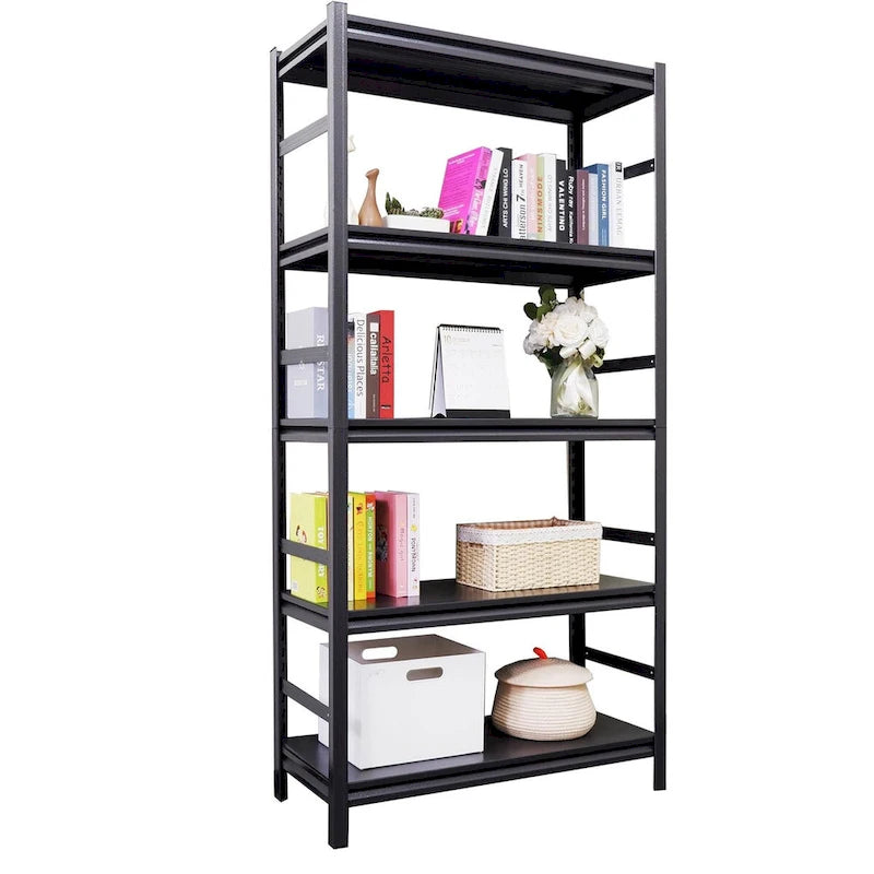Scaffalatura in Metallo Regolabile Resistente - Ripiani a 5 Livelli, Carico 2000LBS, Cucina, Garage, Dispensa A63 * L31.5 * P15.7