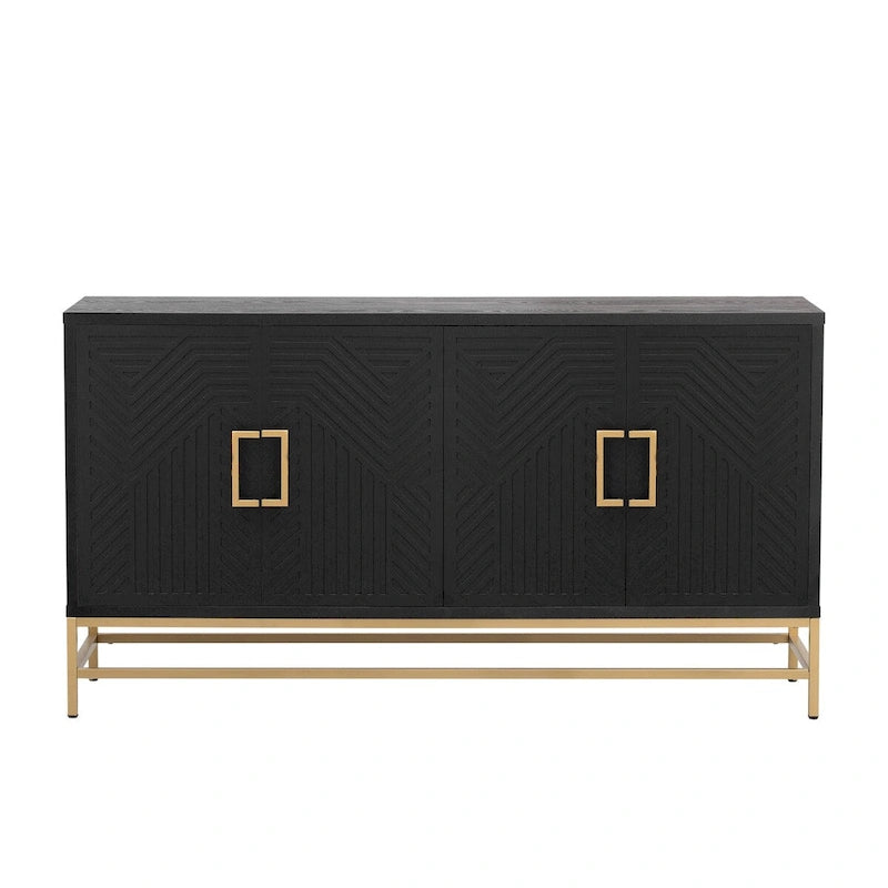 Credenza in stile retrò con ripiani regolabili