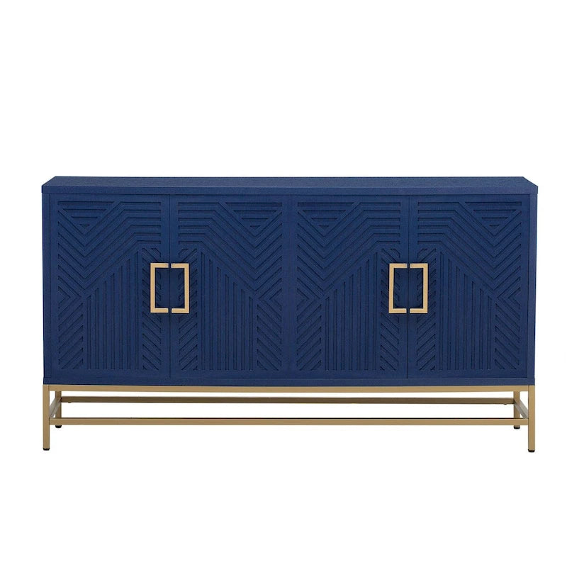 Credenza in stile retrò con ripiani regolabili