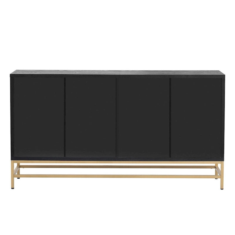 Credenza in stile retrò con ripiani regolabili