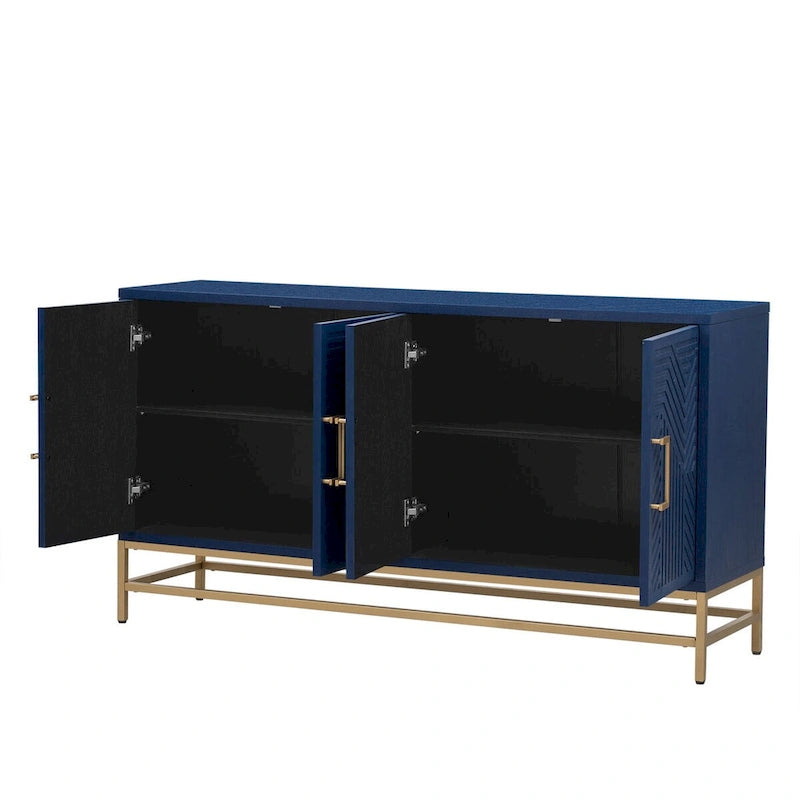 Credenza in stile retrò con ripiani regolabili