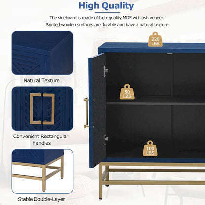 Credenza in stile retrò con ripiani regolabili