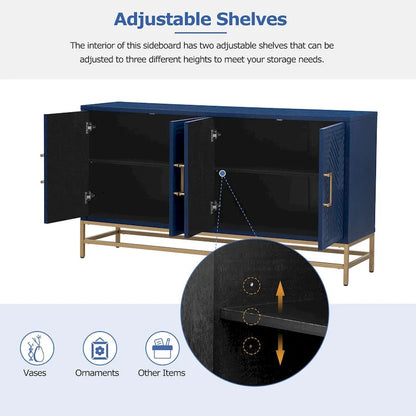 Credenza in stile retrò con ripiani regolabili