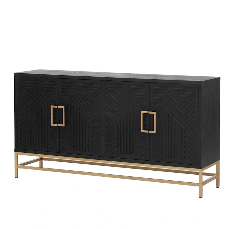 Credenza in stile retrò con ripiani regolabili
