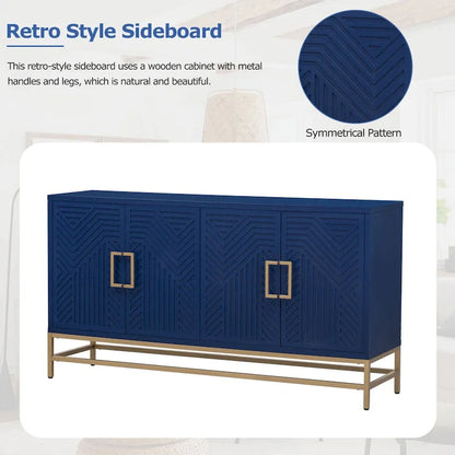 Credenza in stile retrò con ripiani regolabili