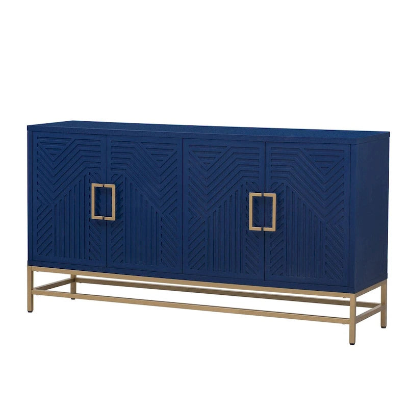 Credenza in stile retrò con ripiani regolabili