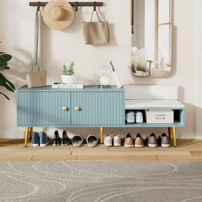 Panca Moderna Porta Scarpe con Contenitore Nascosto e Cuscini Imbottiti per Comodino, Salotto e Ingresso