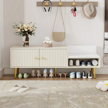 Panca Moderna Porta Scarpe con Contenitore Nascosto e Cuscini Imbottiti per Comodino, Salotto e Ingresso