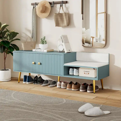 Panca Moderna Porta Scarpe con Contenitore Nascosto e Cuscini Imbottiti per Comodino, Salotto e Ingresso