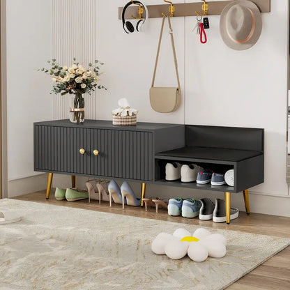 Panca Moderna Porta Scarpe con Contenitore Nascosto e Cuscini Imbottiti per Comodino, Salotto e Ingresso