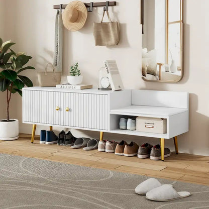 Panca Moderna Porta Scarpe con Contenitore Nascosto e Cuscini Imbottiti per Comodino, Salotto e Ingresso