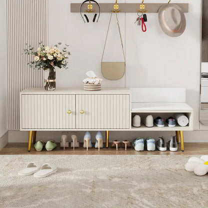 Panca Moderna Porta Scarpe con Contenitore Nascosto e Cuscini Imbottiti per Comodino, Salotto e Ingresso