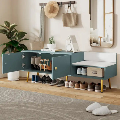 Panca Moderna Porta Scarpe con Contenitore Nascosto e Cuscini Imbottiti per Comodino, Salotto e Ingresso