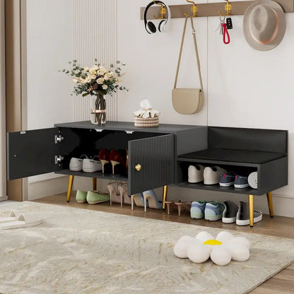 Panca Moderna Porta Scarpe con Contenitore Nascosto e Cuscini Imbottiti per Comodino, Salotto e Ingresso