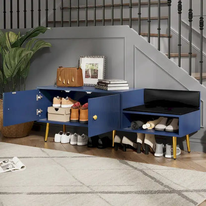 Panca Moderna Porta Scarpe con Contenitore Nascosto e Cuscini Imbottiti per Comodino, Salotto e Ingresso