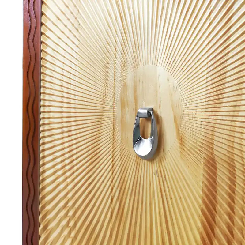 Madia a 4 ante in legno intagliato con ripiani regolabili