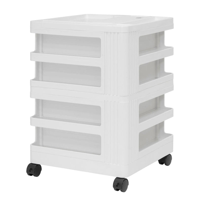 Organizzatore mobile girevole a 4 lati con rotelle bloccabili – 45,7 cm L x 45,7 cm P x 66 cm H