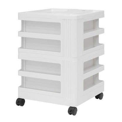 Organizzatore mobile girevole a 4 lati con rotelle bloccabili – 45,7 cm L x 45,7 cm P x 66 cm H