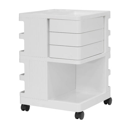 Organizzatore mobile girevole a 4 lati con rotelle bloccabili – 45,7 cm L x 45,7 cm P x 66 cm H