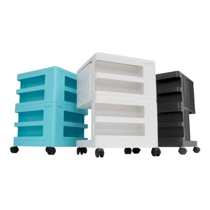 Organizzatore mobile girevole a 4 lati con rotelle bloccabili – 45,7 cm L x 45,7 cm P x 66 cm H