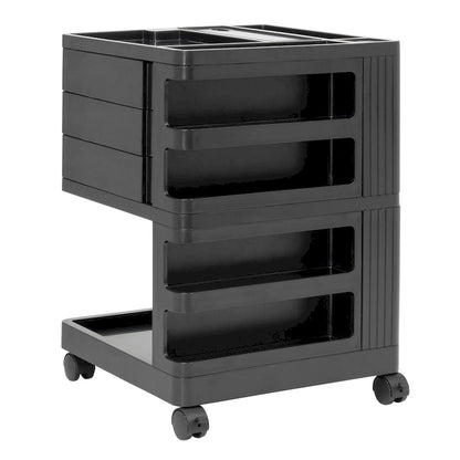 Organizzatore mobile girevole a 4 lati con rotelle bloccabili – 45,7 cm L x 45,7 cm P x 66 cm H