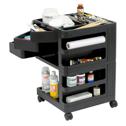 Organizzatore mobile girevole a 4 lati con rotelle bloccabili – 45,7 cm L x 45,7 cm P x 66 cm H