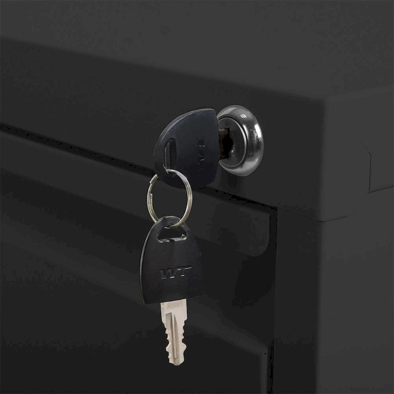 Cassettiera verticale in acciaio a 5 cassetti con serratura per casa e ufficio