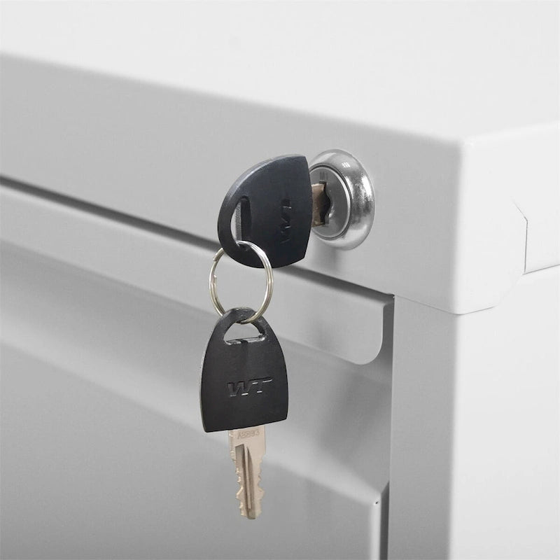 Cassettiera verticale in acciaio a 5 cassetti con serratura per casa e ufficio