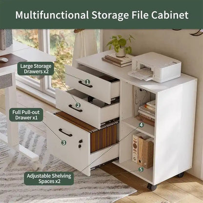 Classificatore a 3 cassetti su ruote - 14,2P x 31,5L x 25,4A