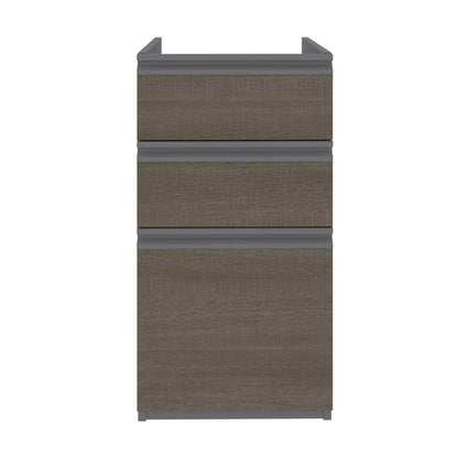 Cassettiera sottopiano tradizionale con 3 cassetti, larghezza 16W