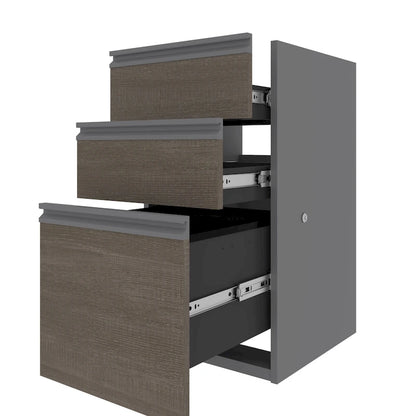 Cassettiera sottopiano tradizionale con 3 cassetti, larghezza 16W