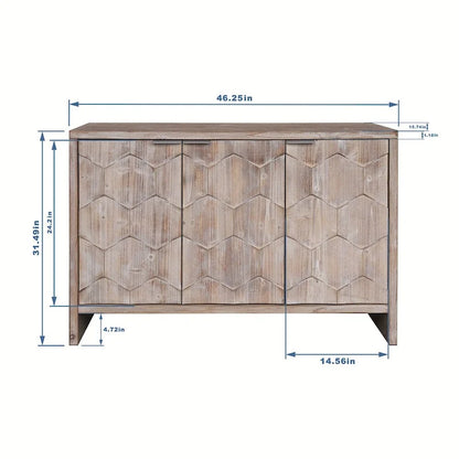 Credenza con ante in legno stile rustico a 3 ante
