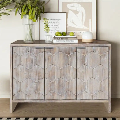 Credenza con ante in legno stile rustico a 3 ante