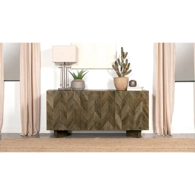 Roman Mango Brown 3-Door Server