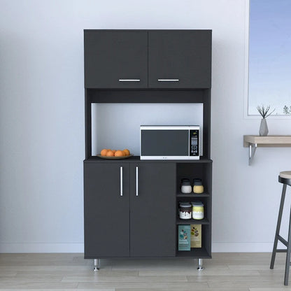 Mobile dispensa per cucina, sala da pranzo, soggiorno, nero