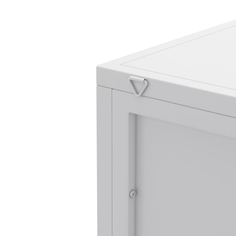 Mobile angolare da terra 22,25", a tre ripiani con ante in vetro temperato e mensole portaoggetti per bagno, soggiorno e camera da letto
