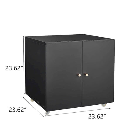Mobili da ufficio Armadietto fotocopiatrice nero 2 ante mobiletto porta fotocopiatrice in acciaio mobiletto archivio piedistallo porta stampante